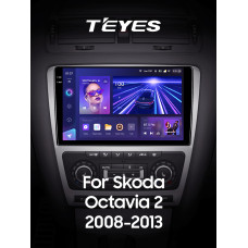 Android head unit Teyes CC3 6+128 Gb Skoda Octavia 2 A5 2008-2013 10" silver 2k