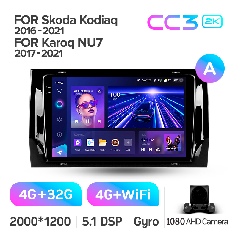 Štátní magnetofon Teyes CC3 4+32 GB Škoda Kodiaq 2016–2021, Karoq NU7 2017–2021 (A) 9