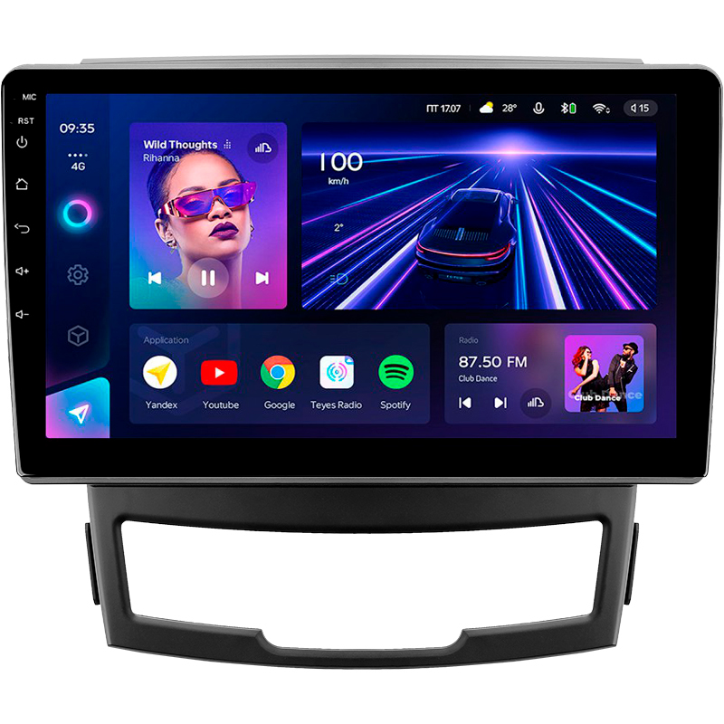 Android head unit Teyes CC3 4+32 Gb SsangYong Korando 3 Actyon 2 2010-2013 9"