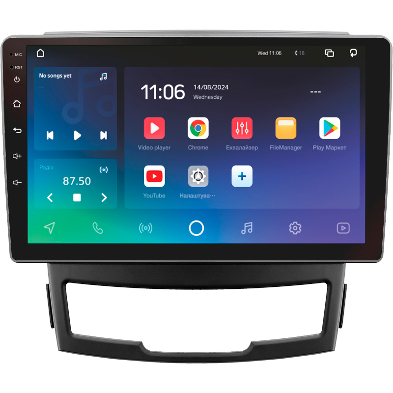 Android head unit SIGMA X9432 ANDROID 10 4+32 Gb 4G DSP SsangYong Korando 3 Actyon 2 2010-2013 9"