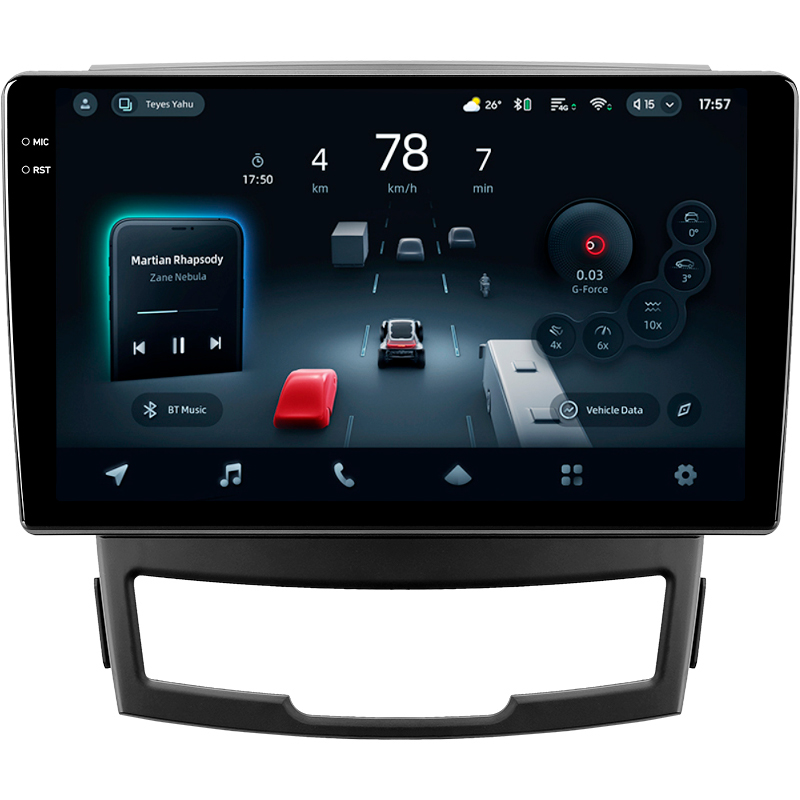 Android head unit Teyes CC4 Pro 12+256 Gb SsangYong Korando 3 Actyon 2 2010-2013 9" 2k