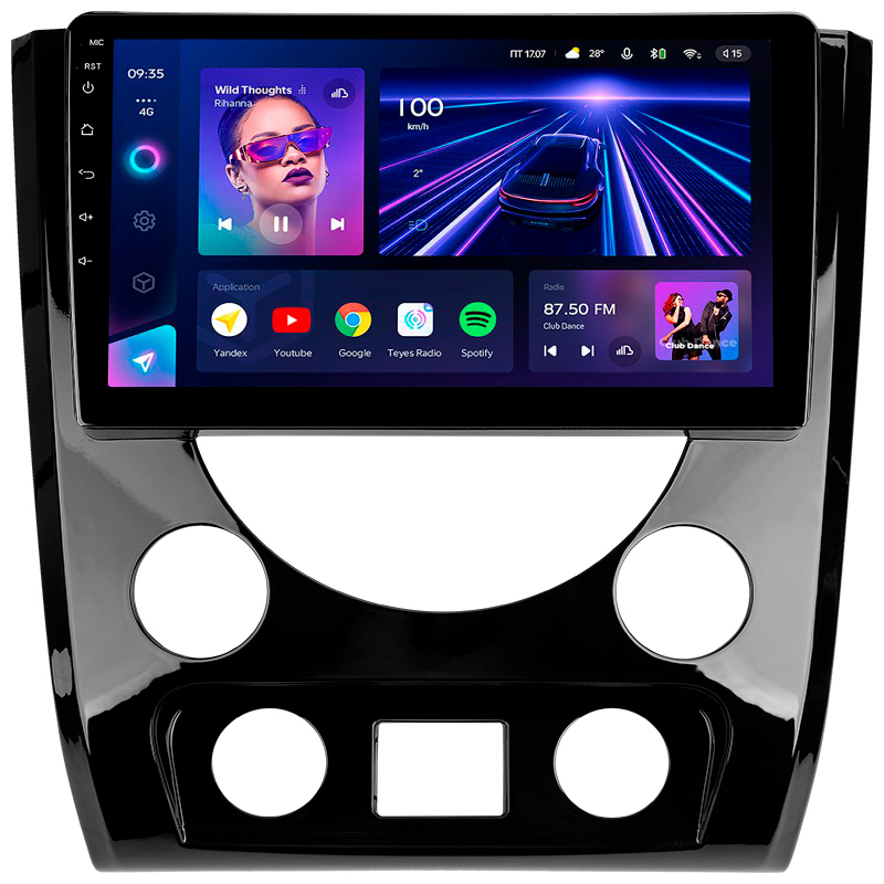 Android head unit Teyes CC3 4+32 Gb SsangYong Rexton Y290 III 3 2012-2017 9"