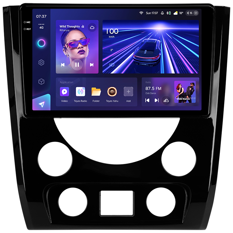 Android head unit Teyes CC3 6+128 Gb with 360° surround view° SsangYong Rexton Y290 III 3 2012-2017 9" 2k