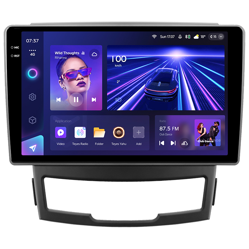 Android head unit Teyes CC3 6+128 Gb SsangYong Korando 3 Actyon 2 2010-2013 9" 2k