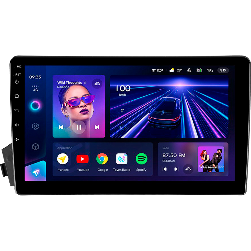 Android head unit Teyes CC3 4+32 Gb SsangYong Actyon C100 2005-2011 9"