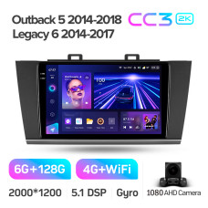 Android head unit Teyes CC3 6+128 Gb Subaru Outback 5 2014-2018 Legacy 6 2014-2017 9" 2k (L1)