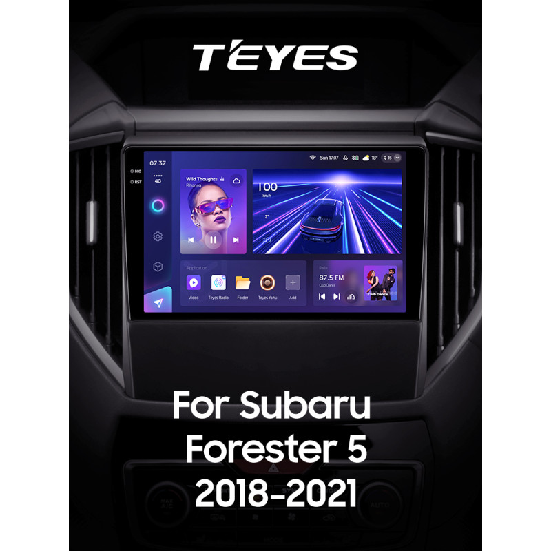 Android head unit Teyes CC3 4+64 Gb Subaru Forester 5 2018-2023 9" 2k