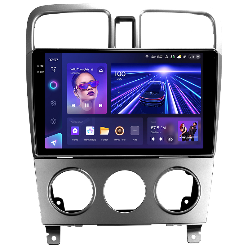 Android head unit Teyes CC3 6+128 Gb Subaru Forester SG 2002-2008 9" 2k