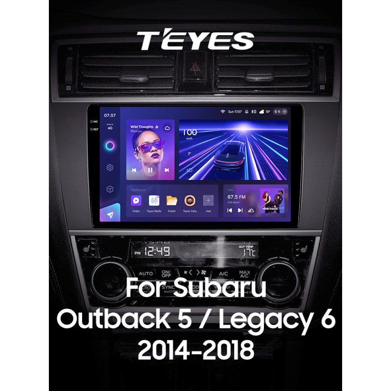 Android head unit Teyes CC3 4+32 Gb Subaru Outback 5 2014-2018 Legacy 6 2014-2017 9" 2k (L1)