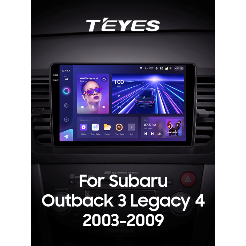 Android head unit Teyes CC3 4+32 Gb Subaru Outback 3 Legacy 4 2003-2009 9" 2k