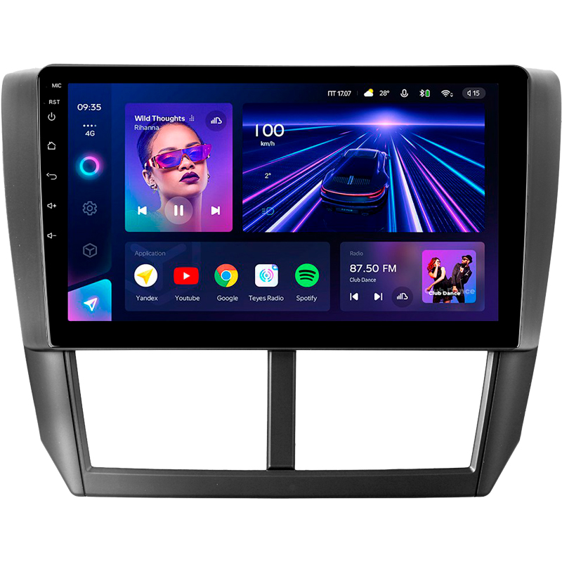 Android head unit Teyes CC3 4+32 Gb Subaru Forester 3 SH 2007-2013 For Subaru Impreza GH GE 2007-2011 9"