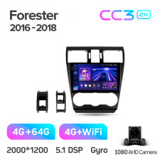 Android head unit Teyes CC3 4+64 Gb Subaru Forester SJ 2015-2018 9" 2k