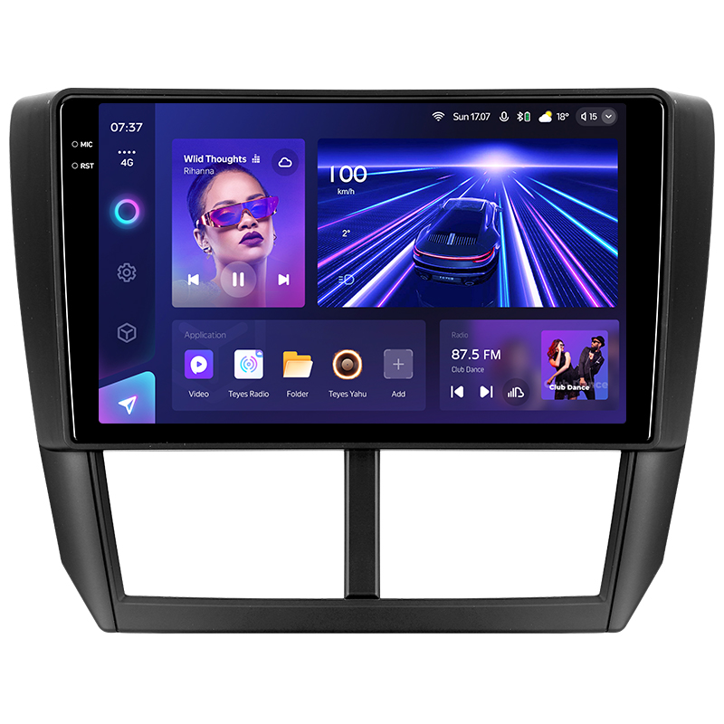 Android head unit Teyes CC3 6+128 Gb Subaru Forester 3 SH 2007-2013 For Subaru Impreza GH GE 2007-2011 9" 2k
