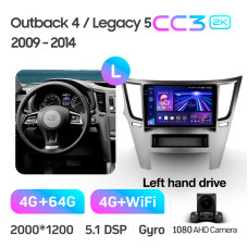 Android head unit Teyes CC3 4+64 Gb Subaru Outback 4 Legacy 5 2009-2014 9" 2k