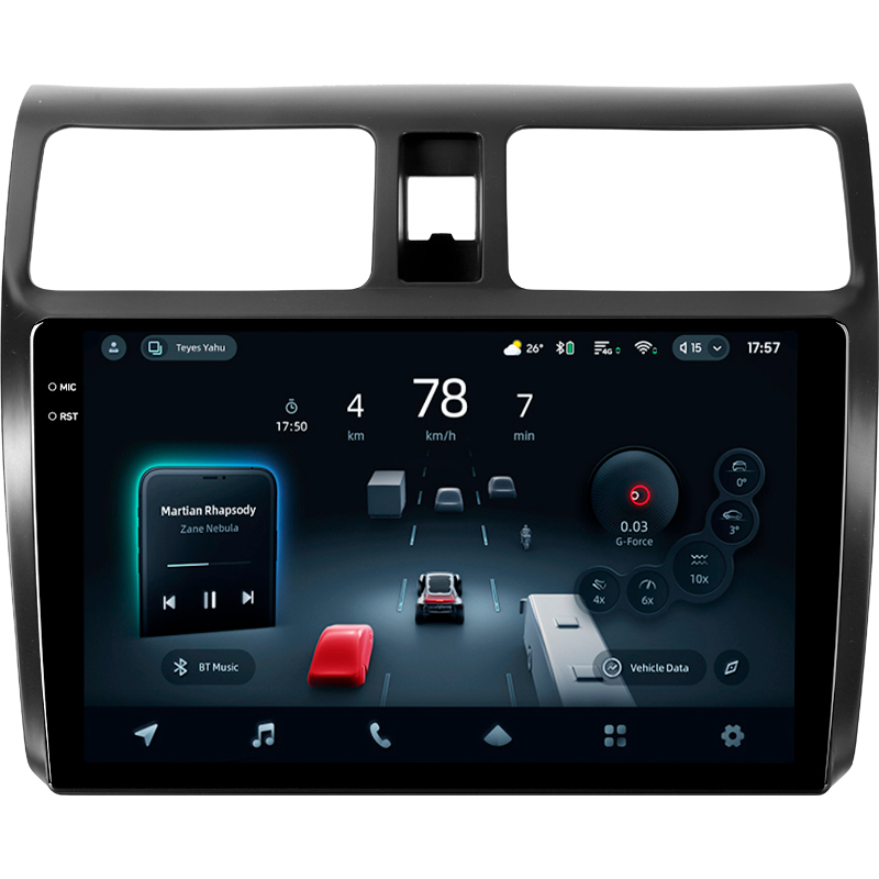 Android head unit Teyes CC4 Pro 12+256 Gb Suzuki Swift 3 2003-2010 10" 2k
