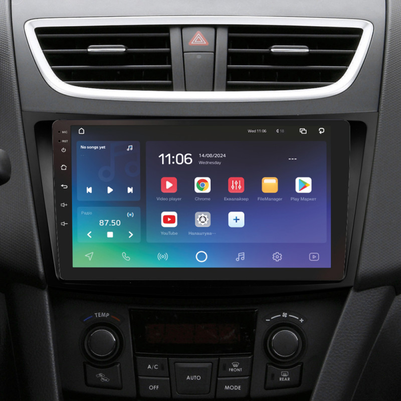 Android head unit SIGMA X9432 ANDROID 10 4+32 Gb 4G DSP Suzuki Swift 4 2011-2017 9"