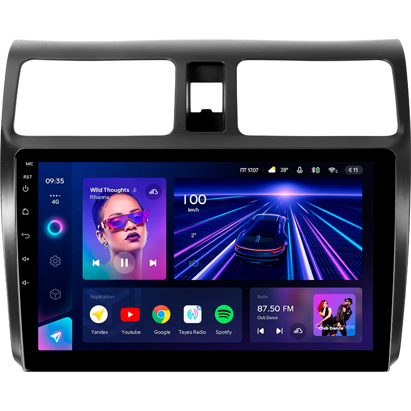 Android head unit Teyes CC3 4+32 Gb Suzuki Swift 3 2003-2010 10"