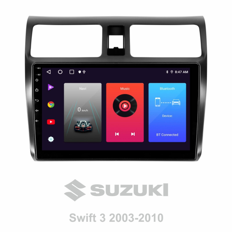 Android head unit SIGMA F10216 ANDROID 10 2+32 Gb Suzuki Swift 3 2003-2010 10"