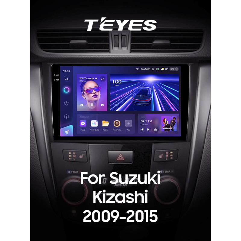 Android head unit Teyes CC3 6+128 Gb with 360° surround view° Suzuki Kizashi 2009-2015 9" 2k