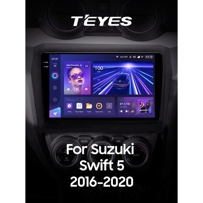 Android head unit Teyes CC3 4+64 Gb Suzuki Swift 5 2016-2020 9" 2k