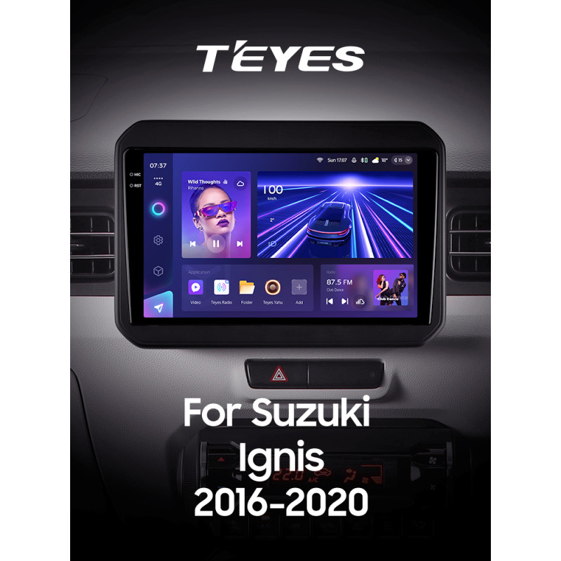 Android head unit Teyes CC3 6+128 Gb with 360° surround view° Suzuki Ignis 2016-2020 9" 2k