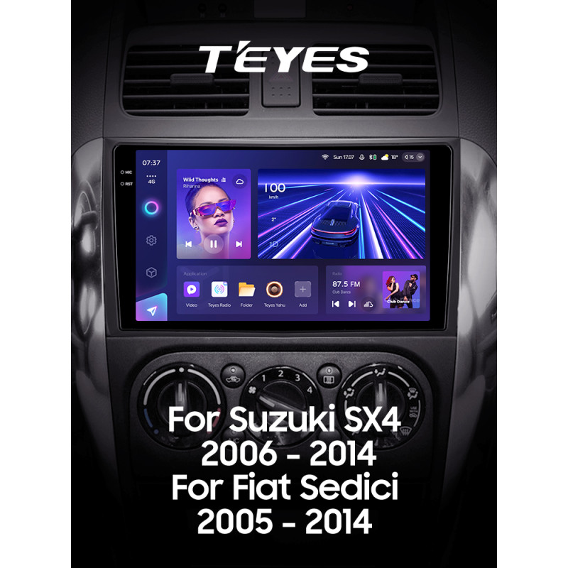 Android head unit Teyes CC3 6+128 Gb with 360° surround view° Suzuki SX4 1 2006-2014 9" 2k