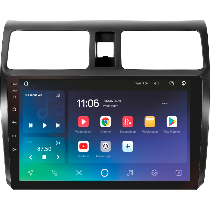Android head unit SIGMA X10432 ANDROID 10 4+32 Gb 4G DSP Suzuki Swift 3 2003-2010 10"