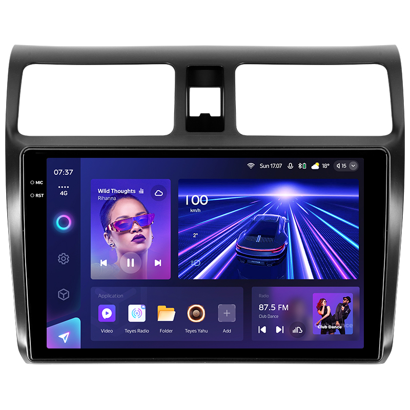 Android head unit Teyes CC3 6+128 Gb with 360° surround view° Suzuki Swift 3 2003-2010 10" 2k
