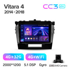 Android head unit Teyes CC3 4+32 Gb Suzuki Vitara 4 2014-2018 9" 2k