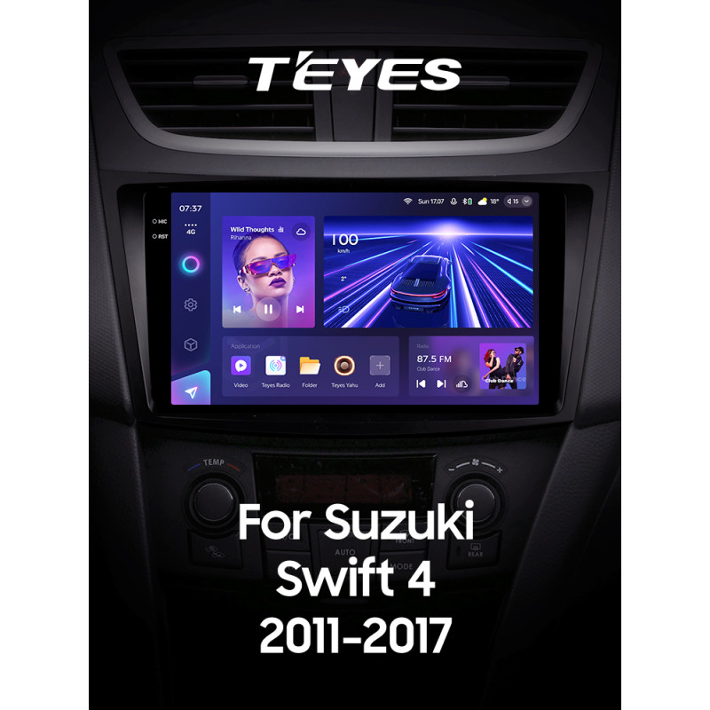 Android head unit Teyes CC3 6+128 Gb Suzuki Swift 4 2011-2017 9" 2k