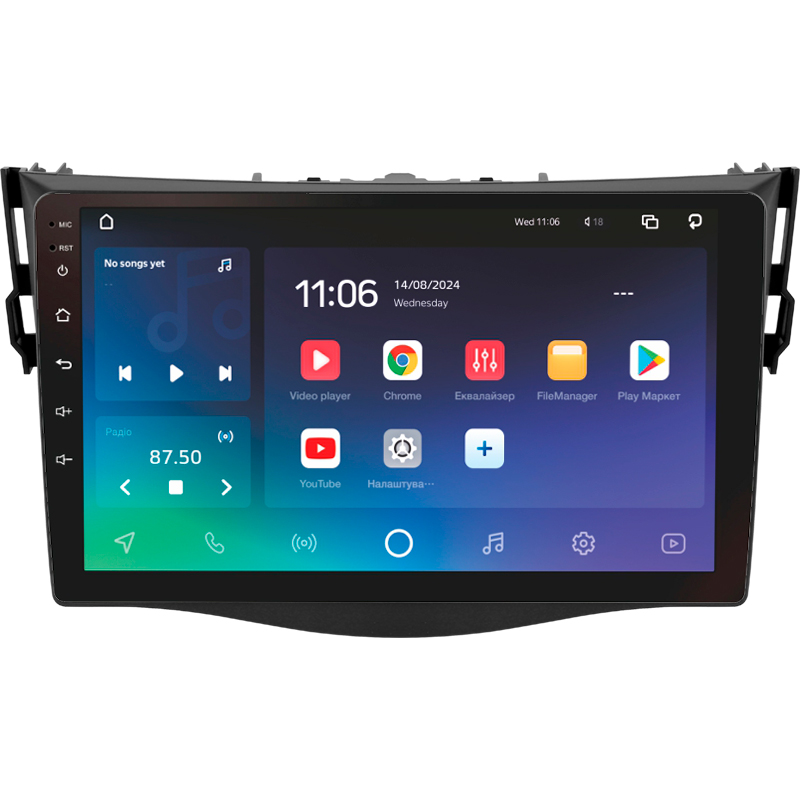 Android head unit SIGMA X9432 ANDROID 10 4+32 Gb 4G DSP Toyota RAV4 3 XA30 (F1) 2005-2016 9"
