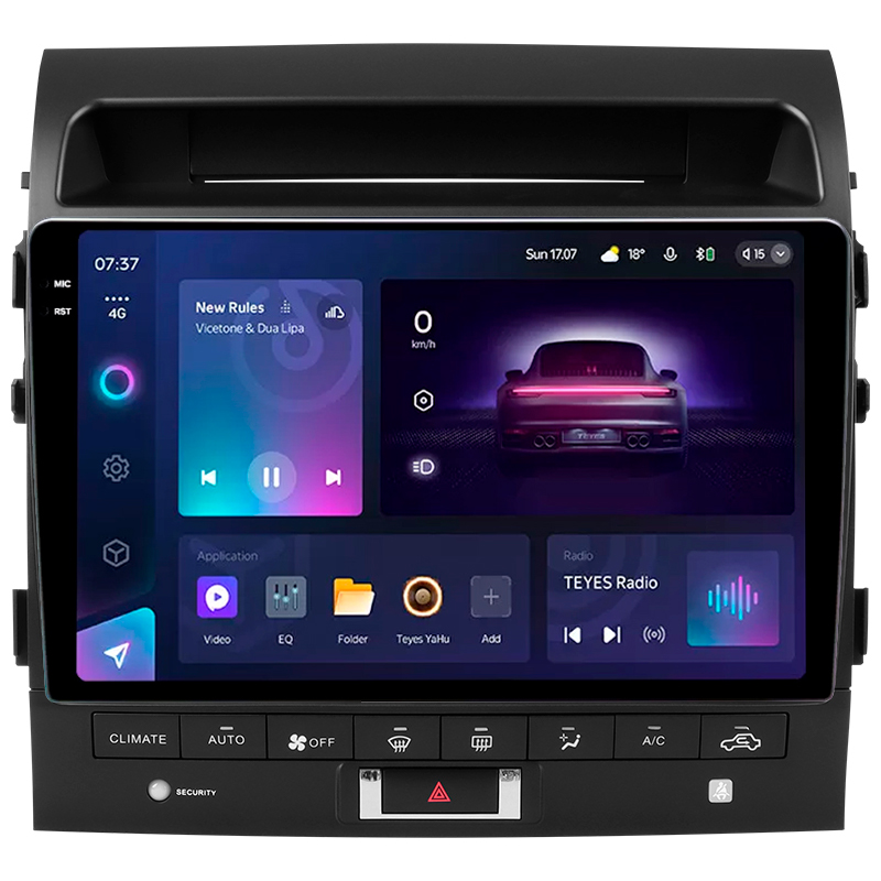 Android head unit Teyes CC3 6+128 Gb Toyota Land Cruiser 11 200 (F3) 2007-2015 (B) 10" 2k (L3)