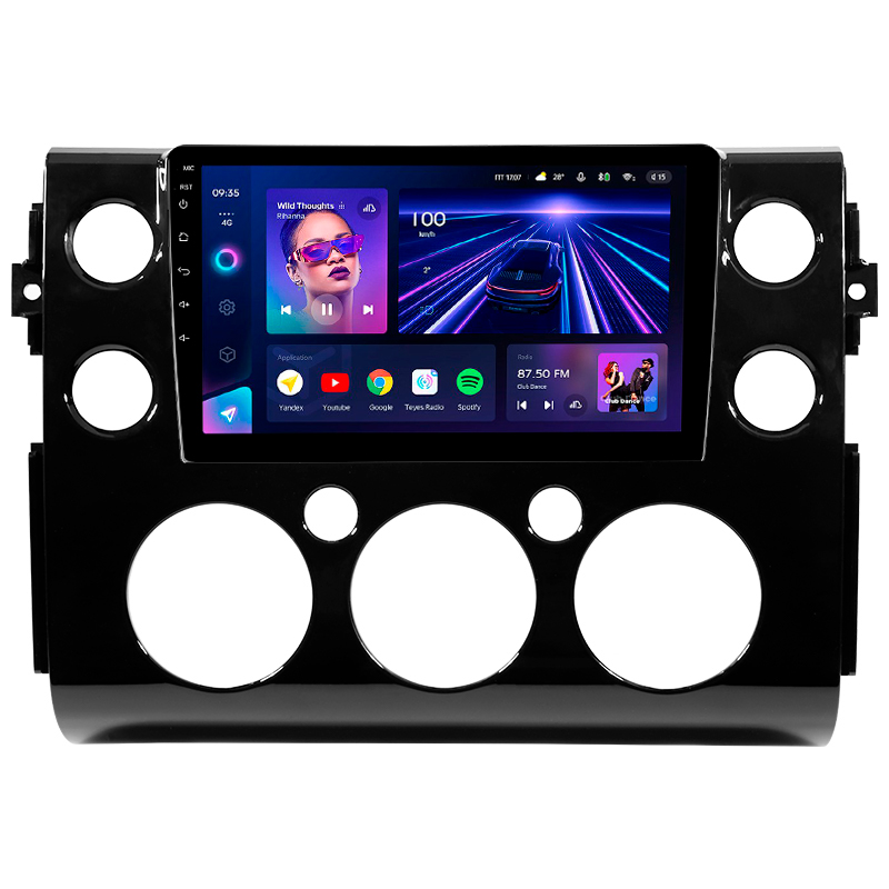 Android head unit Teyes CC3 4+32 Gb Toyota FJ Cruiser J15 2006-2020 (F2) 9"