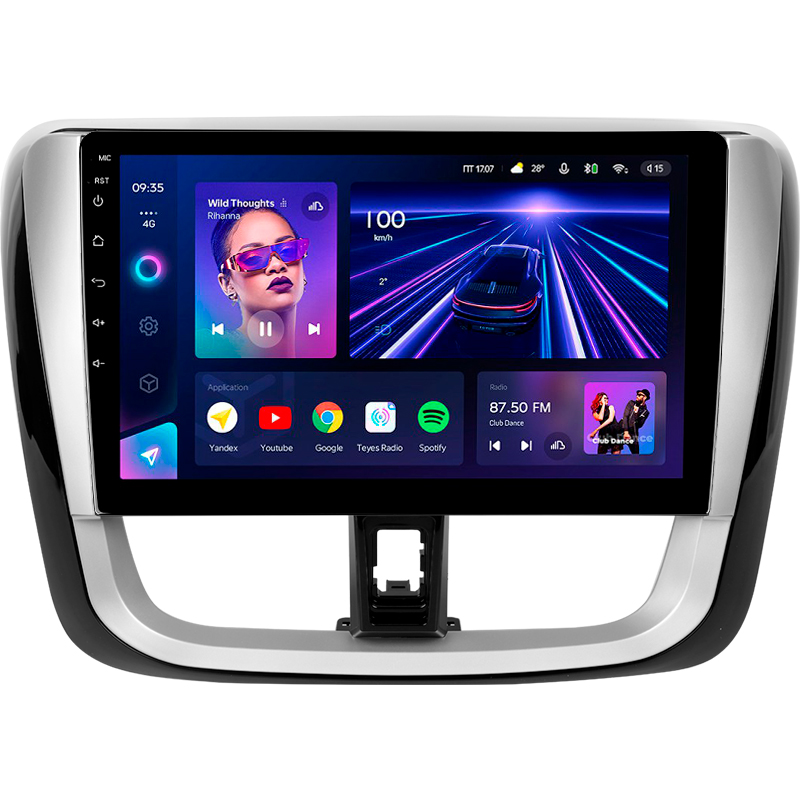 Android head unit Teyes CC3 4+32 Gb Toyota Vios Yaris L 2016-2019 10"