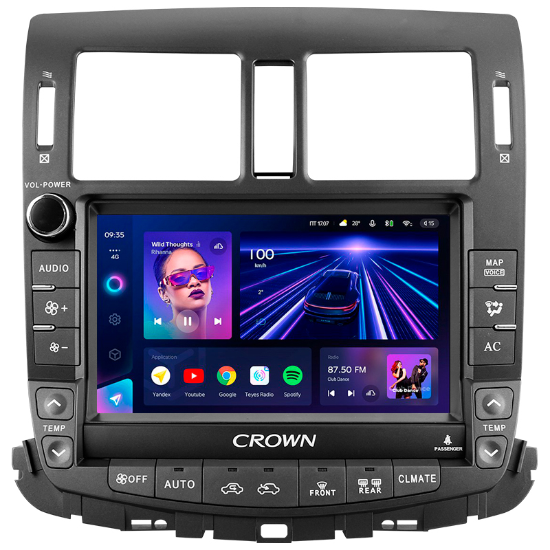 Android head unit Teyes CC3 4+32 Gb Toyota Crown 13 S200 2008-2012 (B) 9" (L2)