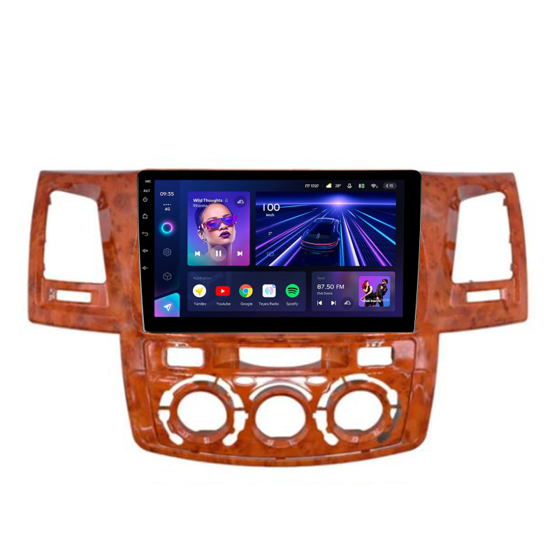 Android head unit Teyes CC3 4+32 Gb Toyota Fortuner 1 AN50 AN60 HILUX Revo Vigo 2008-2014 brown 9"