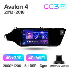 Android head unit Teyes CC3 4+32 Gb Toyota Avalon 4 IV XX40 2012 - 2018 9" 2k (L1)