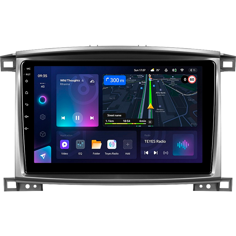 Android head unit Teyes CC3L 4+64 Gb Toyota Land Cruiser LC 100-B 2002-2007 (C) 10" (L2)
