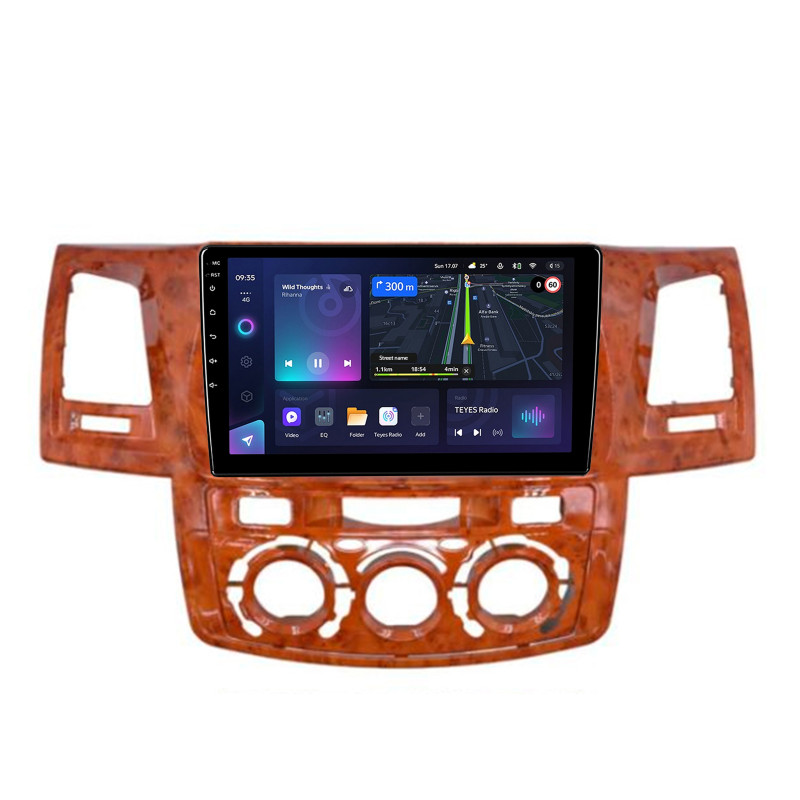 Android head unit Teyes CC3L 4+32 Gb Toyota Fortuner 1 AN50 AN60 HILUX Revo Vigo 2008-2014 brown 9"