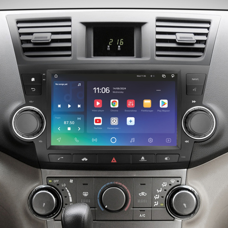 Android head unit SIGMA X9432 ANDROID 10 4+32 Gb 4G DSP Toyota Highlander 2 XU40 2007-2013 (F3) 9" (L2)