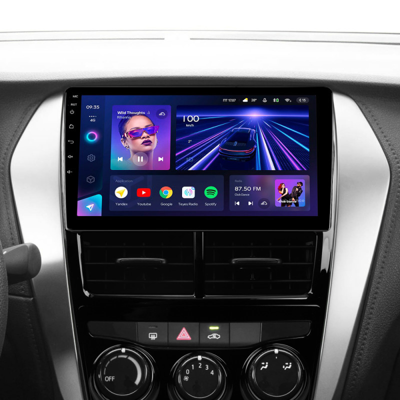 Android head unit Teyes CC3 4+32 Gb Toyota Yaris Vios 2017-2020 (F1) 9" (L1)