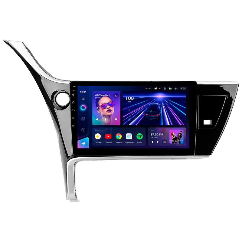 Štátní magnetofon Teyes CC3 4+32 GB pro Toyota Corolla (11. generácia, 2017–2018), 10