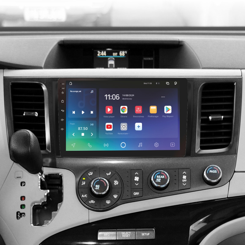 Android head unit SIGMA X9432 ANDROID 10 4+32 Gb 4G DSP Toyota Sienna 3 XL30 2010 - 2014 9"
