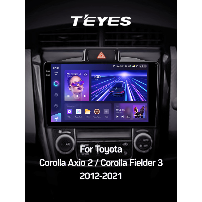 Android head unit Teyes CC3 4+64 Gb Toyota Corolla Axio 2 Fielder 3 E160 2012-2021 9" 2k