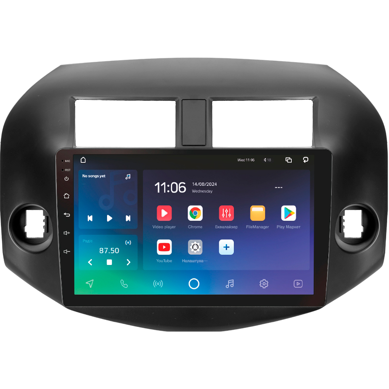 Android head unit SIGMA X10432 ANDROID 10 4+32 Gb 4G DSP Toyota RAV4 3 XA30 (F2) 2005-2013 10"