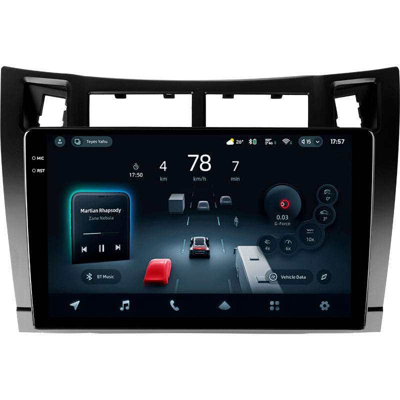 Magnetófono de stock Teyes CC4 Pro 8+128 GB Toyota Yaris XP90 (2005-2012) (F1) 9