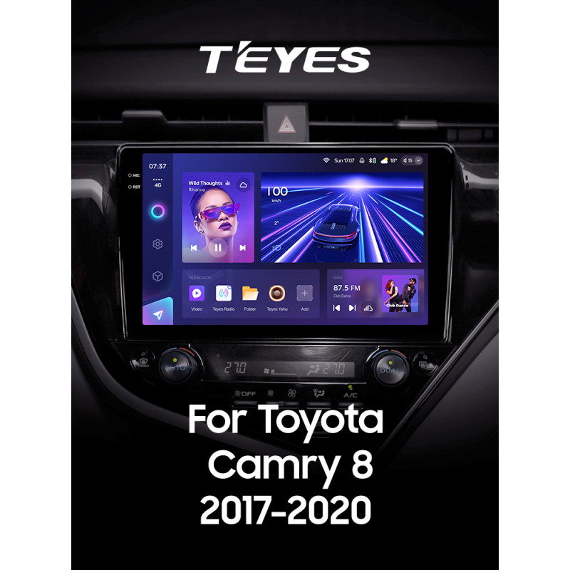 Android head unit Teyes CC3 4+64 Gb Toyota Camry 8 XV 70 2017-2020 10" 2k