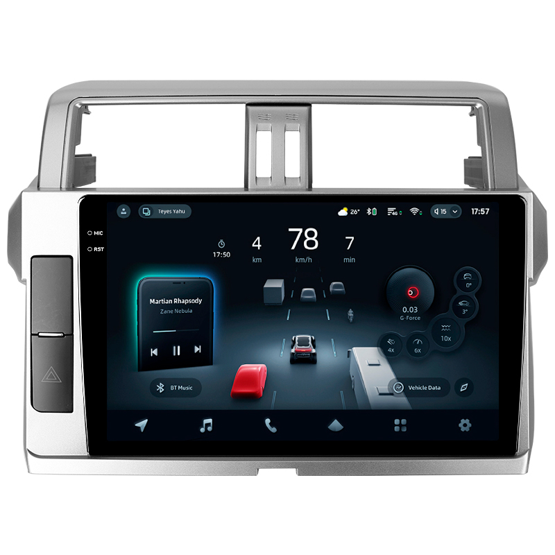 Android head unit Teyes CC4 Pro 12+256 Gb Toyota Land Cruiser Prado 150 2013-2017 10" 2k