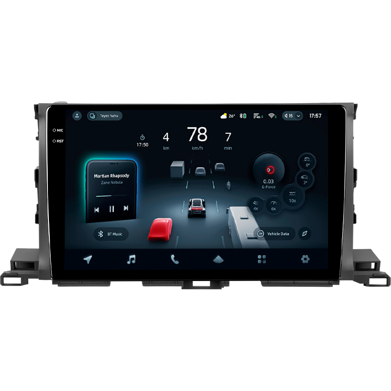 Android head unit Teyes CC4 Pro 12+256 Gb Toyota Highlander 3 XU50 2013-2018 10" 2k (L1)