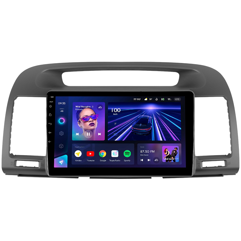 Fest eingebaute Magnetola Teyes CC3 4+32 GB für Toyota Camry XV30 (2001–2006) – 9-Zoll.